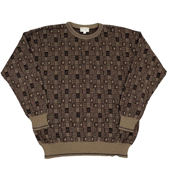Harry Rosen Other - Harry Rosen 100% Merino Wool Sweater Men’s L Brown Vintage 90s JP Tilford
